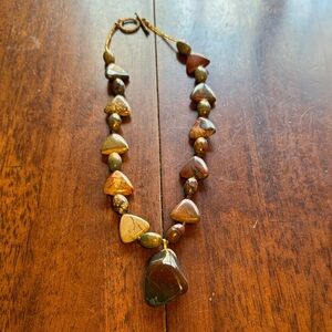 Artisan Earthy Tone Stone Necklace